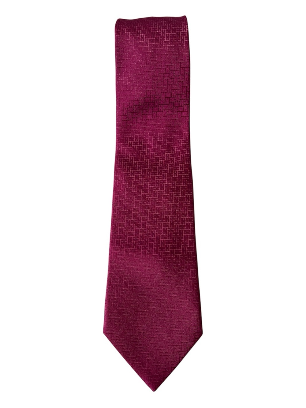 Hermès Authentic 100%Silk Tie in Deep Magenta NWOT - Picture 3 of 7